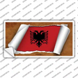 Albania Flag Scroll Novelty Sticker Decal