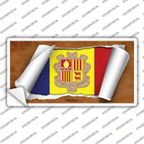 Andorra Flag Scroll Novelty Sticker Decal