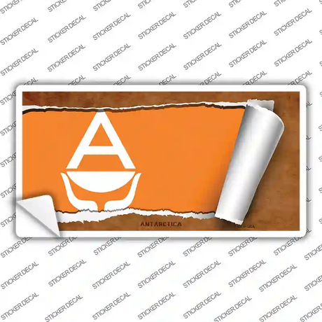Antarctica Flag Scroll Novelty Sticker Decal