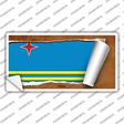 Aruba Flag Scroll Novelty Sticker Decal