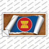 Asean Flag Scroll Novelty Sticker Decal