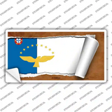 Azores Flag Scroll Novelty Sticker Decal