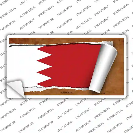 Bahrain Flag Scroll Novelty Sticker Decal