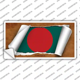 Bangladesh Flag Scroll Novelty Sticker Decal