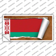 Belarus Flag Scroll Novelty Sticker Decal