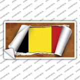Belgium Flag Scroll Novelty Sticker Decal