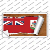 Bermuda Flag Scroll Novelty Sticker Decal