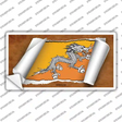 Bhutan Flag Scroll Novelty Sticker Decal