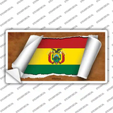Bolivia Flag Scroll Novelty Sticker Decal