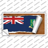 British Virgin Island Flag Scroll Novelty Sticker Decal