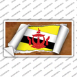 Brunei Flag Scroll Novelty Sticker Decal