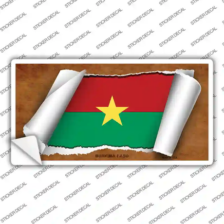 Burkina Faso Flag Scroll Novelty Sticker Decal