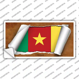 Cameroon Flag Scroll Novelty Sticker Decal