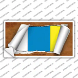 Canary Island Flag Scroll Novelty Sticker Decal