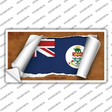 Cayman Islands Flag Scroll Novelty Sticker Decal