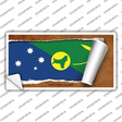 Christmas Islands Flag Scroll Novelty Sticker Decal