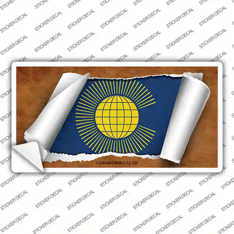 Commonwealth Flag Scroll Novelty Sticker Decal
