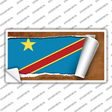 Congo Democratic Republic Flag Scroll Novelty Sticker Decal