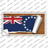 Cook Island Flag Scroll Novelty Sticker Decal