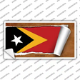 East Timor Flag Scroll Novelty Sticker Decal