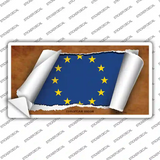 European Union Flag Scroll Novelty Sticker Decal