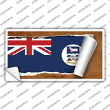 Falkland Islands Flag Scroll Novelty Sticker Decal
