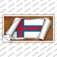 Faroe Islands Flag Scroll Novelty Sticker Decal