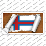 Faroe Islands Flag Scroll Novelty Sticker Decal