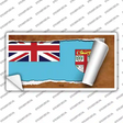 Fiji Flag Scroll Novelty Sticker Decal