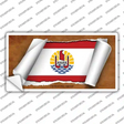 French Polynesia Flag Scroll Novelty Sticker Decal