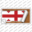 Georgia Country Flag Scroll Novelty Sticker Decal