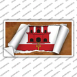 Gibraltar Flag Scroll Novelty Sticker Decal