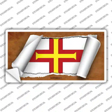 Guernsey Flag Scroll Novelty Sticker Decal