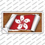 Hong Kong Flag Scroll Novelty Sticker Decal