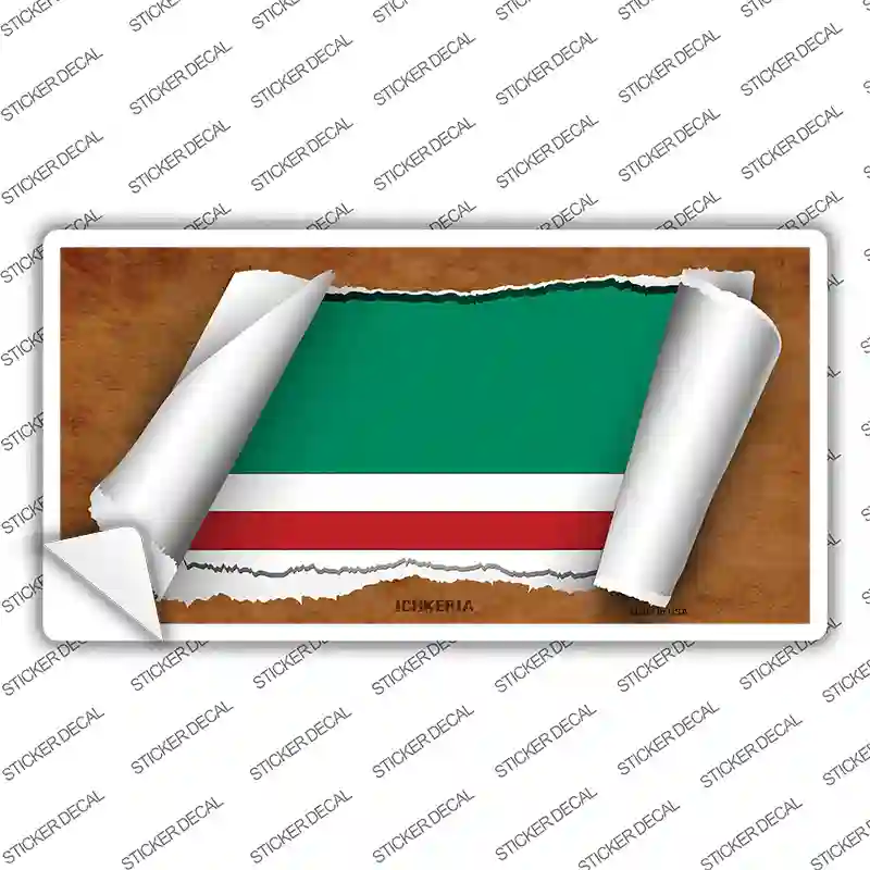 Ichkeria Flag Scroll Novelty Sticker Decal