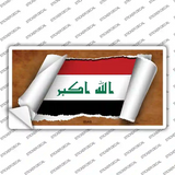Iraq Flag Scroll Novelty Sticker Decal
