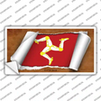 Isle of Man Flag Scroll Novelty Sticker Decal