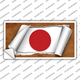 Japan Flag Scroll Novelty Sticker Decal
