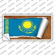 Kazakhstan Flag Scroll Novelty Sticker Decal
