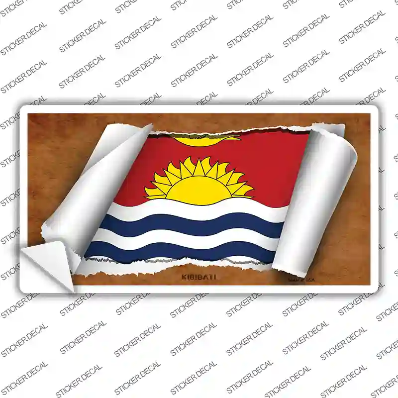 Kiribati Flag Scroll Novelty Sticker Decal