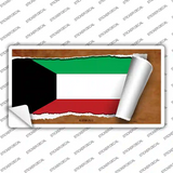 Kuwait Flag Scroll Novelty Sticker Decal