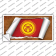 Kyrgyzstan Flag Scroll Novelty Sticker Decal
