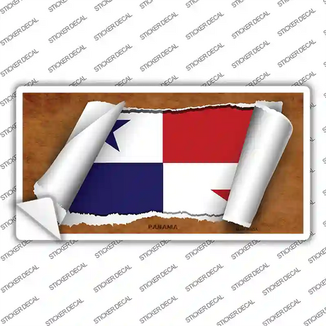 Panama Flag Scroll Novelty Sticker Decal