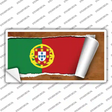 Portugal Flag Scroll Novelty Sticker Decal