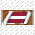 Latvia Flag Scroll Novelty Sticker Decal