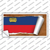 Liechtenstein Flag Scroll Novelty Sticker Decal