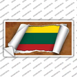 Lithuania Flag Scroll Novelty Sticker Decal
