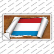 Luxemboury Flag Scroll Novelty Sticker Decal