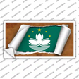 Macan Flag Scroll Novelty Sticker Decal