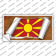 Macedonia Flag Scroll Novelty Sticker Decal